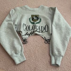 NWOT Colorado Boulder Crop Clasp Crew Sweatshirt